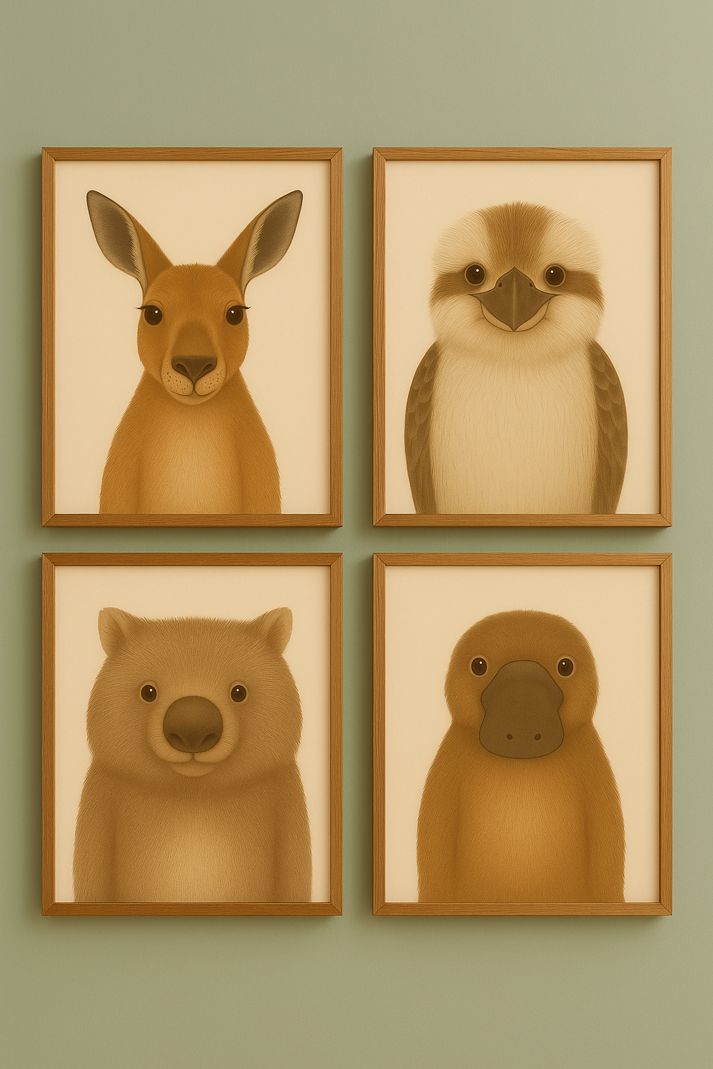 Wombat – Hand Drawn Wildlife Print