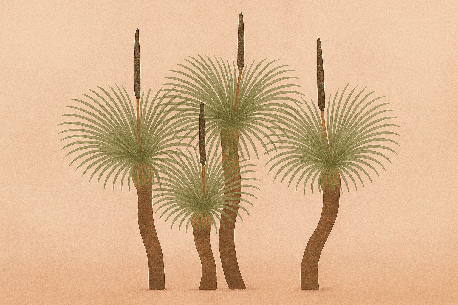 Grass Tree Cluster – Hand Drawn Botanical Print