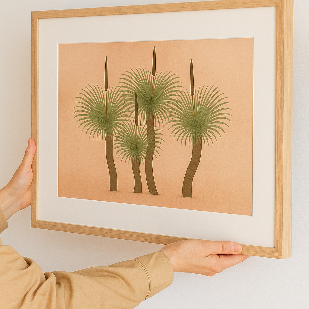 Grass Tree Cluster – Hand Drawn Botanical Print