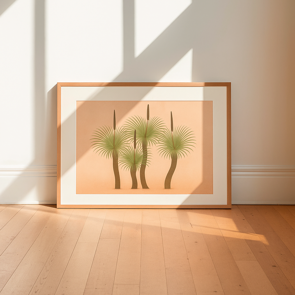 Grass Tree Cluster – Hand Drawn Botanical Print