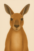 Kangaroo – Hand Drawn Wildlife Print