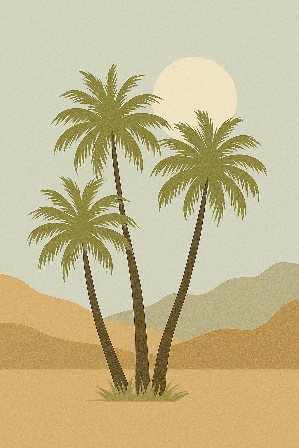 Palm Trees – Hand Drawn Botanical Print