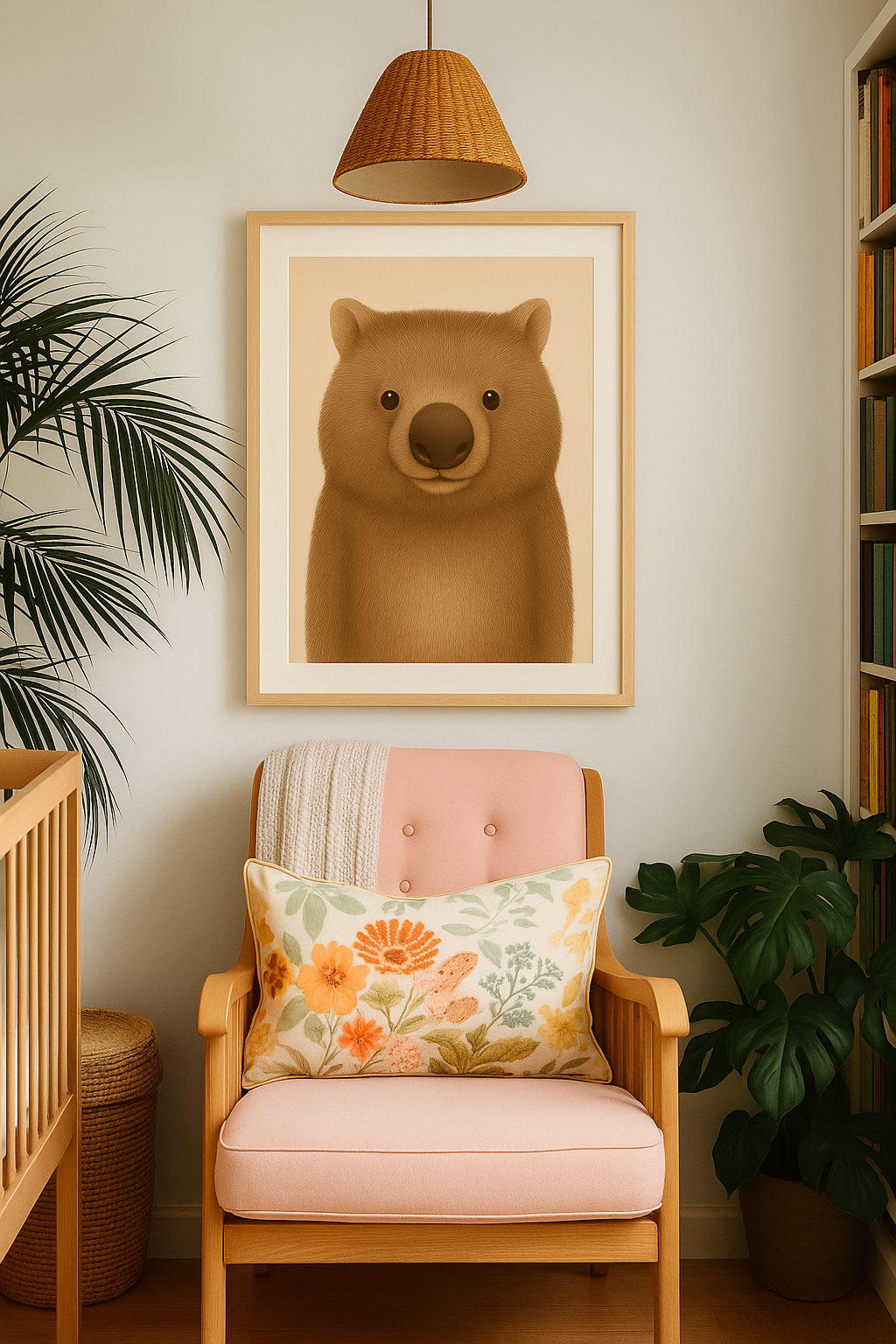 Wombat – Hand Drawn Wildlife Print